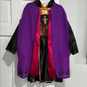 FROZEN ANNA COSTUME- Disney Purple and Black Kids Cape